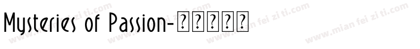 Mysteries of Passion字体转换